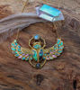 Picture of Cleopatra Scarab Necklace – Egyptian Moonstone & Labradorite Statement Jewelry
