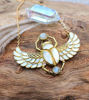 Picture of Cleopatra Scarab Necklace – Egyptian Moonstone & Labradorite Statement Jewelry