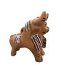 Unique Pucara Bull figurine, crafted from clay and natural pigments, symbolizing blessings and protection in Peruvian culture.