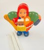 Ekeko doll, 4x8 inches, featuring a man with a cigarette and pipe, handcrafted symbol of abundance and good fortune from Peru.