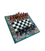 Picture of Peruvian Handmade Chess Board Game 20x20cm: Inca vs. Spanish Conquerors
