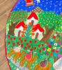 Picture of Nativity Scene Arpillera Applique Christmas Tree Skirt • Handcrafted Holiday Decor