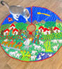 Picture of Nativity Scene Arpillera Applique Christmas Tree Skirt • Handcrafted Holiday Decor