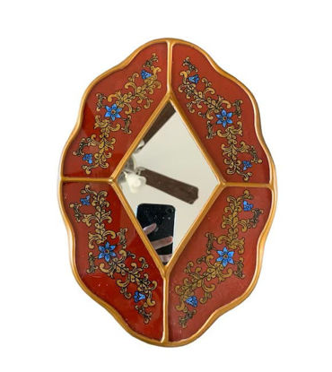 Picture of Vintage Colonial Mirror in Silver | Hand-Carved Peruvian Home Decor