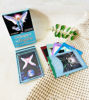 Oracle card deck titled "Message from Your Angels," includes 44 cards with angel illustrations and a Spanish guidebook for insights.