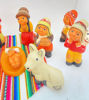 Picture of Holy Family Nativity Scene Ornament Set • Peruvian Christmas Decor