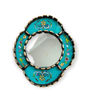 Picture of Accent Decorative Peruvian Mirror - 9" - Blue, brown, turquoise, red,white - Home Decor Wall Art - Colonial style