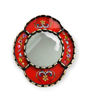 Picture of Accent Decorative Peruvian Mirror 9" • Colonial Style Wall Art • Hand-Painted Glass & Bronze Leaf