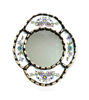 Picture of Accent Decorative Peruvian Mirror 9" • Colonial Style Wall Art • Hand-Painted Glass & Bronze Leaf