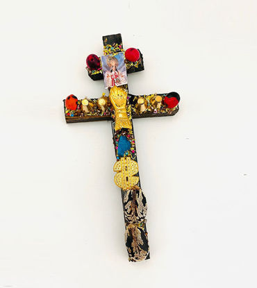 Picture of Caravaca Cross • Cruz de Caravaca • Sacred Wood Amulet for Protection & Prosperity