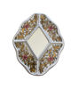 Colorful mirror featuring floral patterns, handcrafted in the Cuzco style, reflecting Andean artistry.