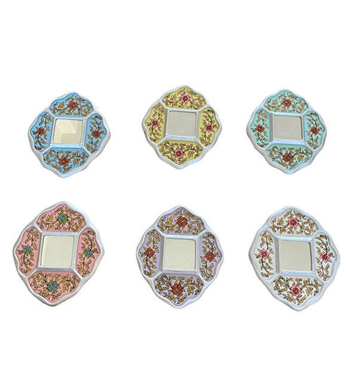 Picture of Handcrafted Cuzco-Style Peruvian Mirror | 6" Gold Leaf Vintage Decor