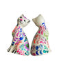 Picture of Car Ornament Figurine Set • Handmade Peruvian Ceramic Cat • Folk Art Car Decor (2 Pieces)