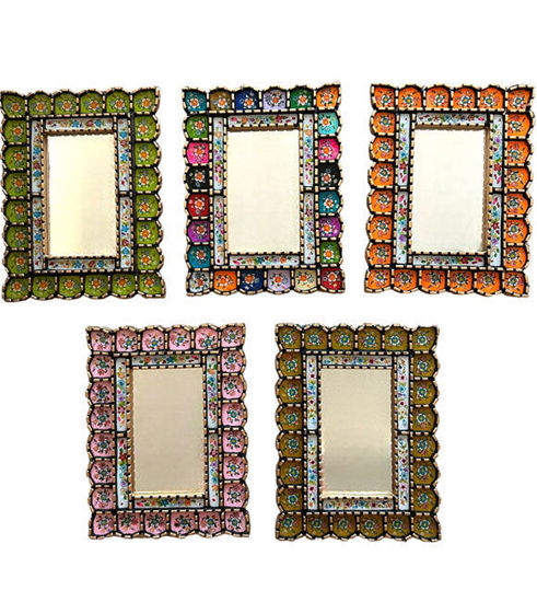 Picture of Peruvian Mirror - 14.5”x11" - 5 different colors - Home Decor Wall Art