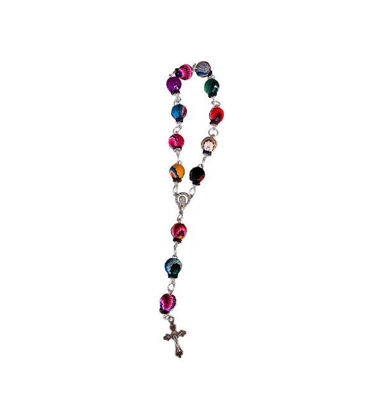 Picture of Holly small Rosary in peruvian manto fabric