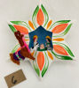 Picture of Star and Lama Nativity Scene.Christmas Tree Ornament 4 inches