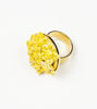 Picture of Bouquet ring with small yellow ceramic flowers, pearls and stones