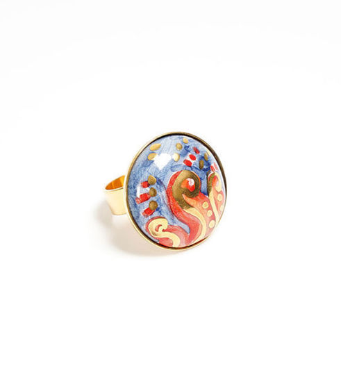 Picture of Round Gold Flame Ring