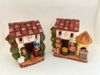 Picture of "Peruvian Handmade Nativity Scene in house, set of 2, 4x4"" , Christmas decor ornaments "