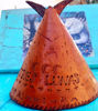 Picture of Personalized (short text)Teepee Leather Handcrafted Incense Burner⇻ Native American Style Incense Burner ⇻ Handcrafted Teepee Statue Burner