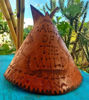 Picture of Personalized (long tex outside)Teepee Leather Handcrafted Incense Burner⇻ Native American Style Incense Burner ⇻ Handcrafted Teepee Burner