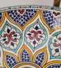 Picture of Handmade Moroccan Ceramic Bathroom Sink – Bohemian Mid-Century Washbasin for Vanity or Countertop Installation