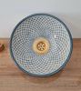 Picture of Teal Blue Handcrafted London Bathroom Basin - Modern Fish Scales Minimalist Design