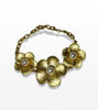 Picture of Vintage Gold Floral Bracelet with Pearls - Statement Jewelry