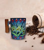 Picture of Ceramic Coffee Mug Printed Multicolored  Floral Turkish Coffee  Mug Handcrafted Rosewood Handle Ceramic Coffee Mug For Gifts