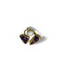 Picture of Gold Plated Amethyst and Pearl Ring - Natural Purple Amethyst Jewelry