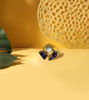 Picture of Gold Plated Amethyst and Pearl Ring - Natural Purple Amethyst Jewelry