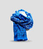 Picture of Hand-Painted Lagoon Blue Silk Shawl – Artisan-Made Indian Scarf