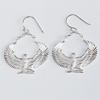 Picture of Silver-Dipped Isis Wing Earrings | Handmade Egyptian Goddess Jewelry