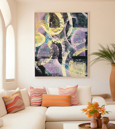 Picture of Vibrant Untitled Acrylic Painting by Durrell Hunter | 30x40 in