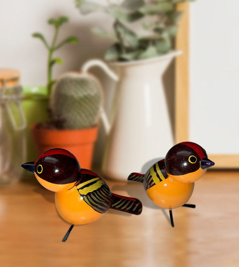 Picture of Handcrafted Channapatna Wooden Bird Showpiece – Indian Toy Art for Home & Garden Decor
