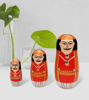 Picture of Wooden Indian Nesting Doll Set of 3 Traditional Wooden Doll set- Channapatna Toys