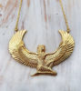 Picture of Medium 24ct Gold Dipped Isis Goddess Necklace – Egyptian Goddess Jewelry, Mythical Amulet, Spiritual Necklace