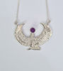 Picture of Small Silver & Amethyst Isis Necklace | Goddess Energy Jewelry