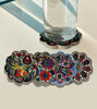 Picture of Set of 4 Ceramic Coasters - Handcrafted Multi-colored Turkish Ceramic Coasters with Flower Motifs