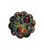 Picture of Set of 4 Ceramic Coasters - Handcrafted Multi-colored Turkish Ceramic Coasters with Flower Motifs