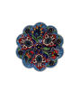 Picture of Set of 4 Ceramic Coasters - Handcrafted Multi-colored Turkish Ceramic Coasters with Flower Motifs