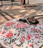 Picture of Mosaic Rose patio table; Garden tabletop; Round coffee tabletop; Mosaic floral bistro table; kitchen table; Round mosaic table