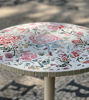 Picture of Mosaic Rose patio table; Garden tabletop; Round coffee tabletop; Mosaic floral bistro table; kitchen table; Round mosaic table