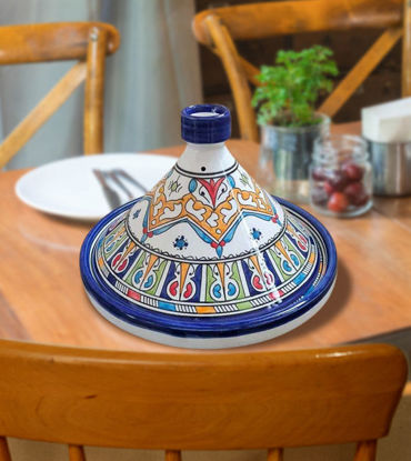 Picture of Large Handmade Authentic Berber Tagine • Ceramic Cooking & Serving Pot • Customizable