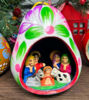 Picture of Gourd Carved Nativity Scene Ornament • Christmas Tree Decoration • 1 Piece (10 Colors)