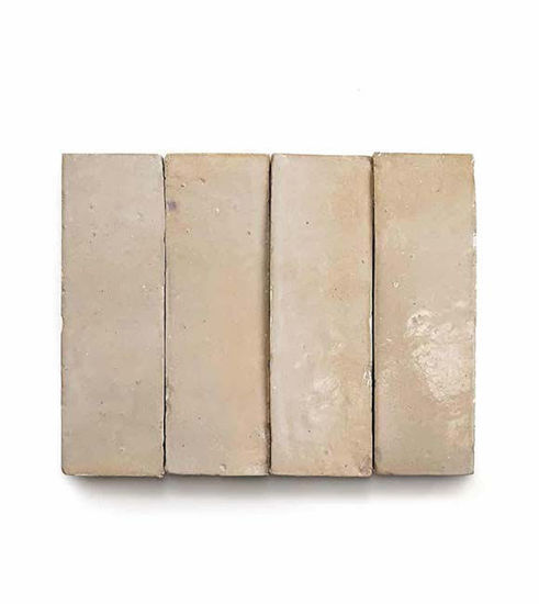 Picture of 6x2 Honey Beige Bejmat Zellige Tiles – Custom Handmade Moroccan Subway Tiles (Per Sq Ft)