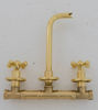 Picture of Unlacquered Brass Bathroom Faucet - Antique Brass Wall Mount Faucet