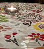 Picture of Cheerful, floral, colorful mosaic patio tabletop; garden tabletop; bistro tabletop; coffee tabletop. Whimsical mosaic tabletop with flowers.