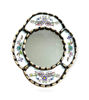 Picture of Accent Decorative Peruvian Mirror 9" • Colonial Style Wall Art • Hand-Painted Glass & Bronze Leaf