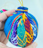 Picture of Christmas Tree Balls – Set of 6 Handmade Andean Ornaments, Peruvian Style, Ethnic Christmas Decorations